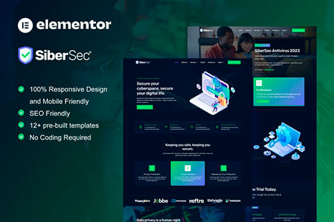 CyberSec - Cyber Security Services Elementor Template Kit